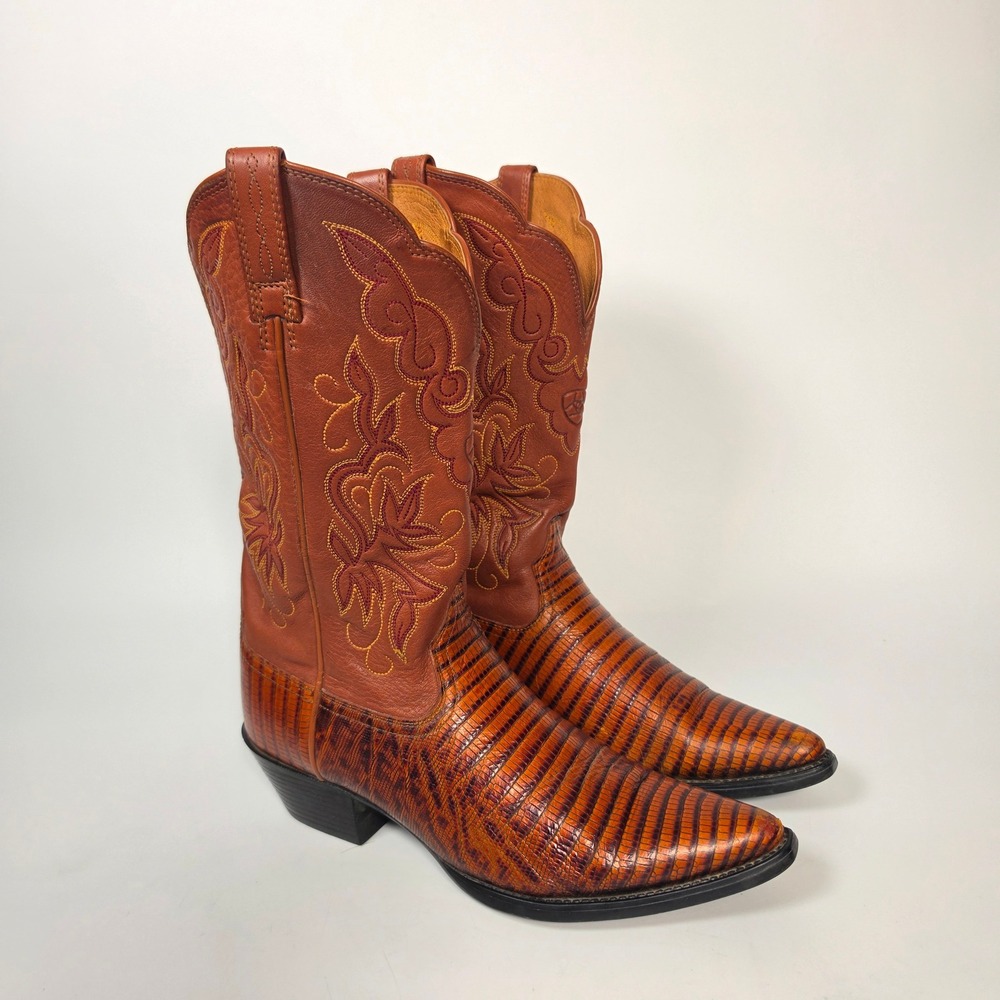 Ariat Bristol Pointed Toe Western Boots Women's 7.5 B Brown Leather Embroidered